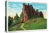 Boulder, Colorado, View of Red Rocks at Boulder Canon Entrance-Lantern Press-Stretched Canvas