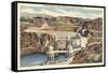 Boulder Dam and Arizona Spillway-null-Framed Stretched Canvas