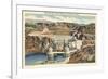 Boulder Dam and Arizona Spillway-null-Framed Art Print