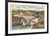 Boulder Dam and Arizona Spillway-null-Framed Art Print