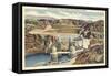 Boulder Dam and Arizona Spillway-null-Framed Stretched Canvas