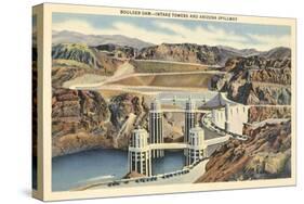 Boulder Dam and Arizona Spillway-null-Stretched Canvas