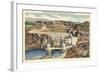 Boulder Dam and Arizona Spillway-null-Framed Art Print