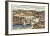 Boulder Dam and Arizona Spillway-null-Framed Art Print