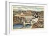 Boulder Dam and Arizona Spillway-null-Framed Art Print