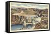 Boulder Dam and Arizona Spillway-null-Framed Stretched Canvas