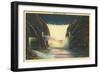 Boulder Dam at Night, Nevada-null-Framed Art Print