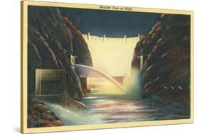 Boulder Dam at Night, Nevada-null-Stretched Canvas