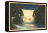 Boulder Dam at Night, Nevada-null-Framed Stretched Canvas