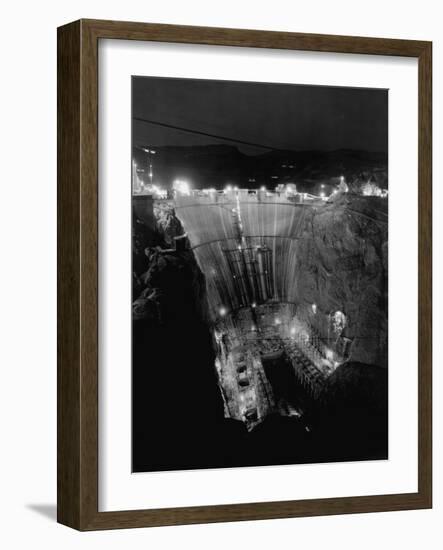 Boulder Dam under Construction-Gabriel Moulin-Framed Photographic Print