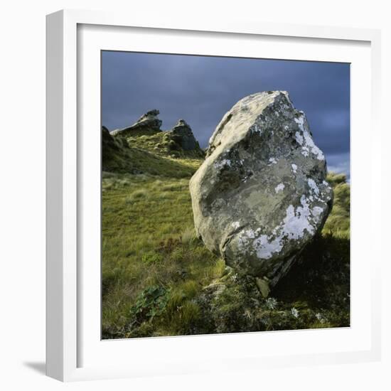 Boulder on a Hillside-Micha Pawlitzki-Framed Photographic Print