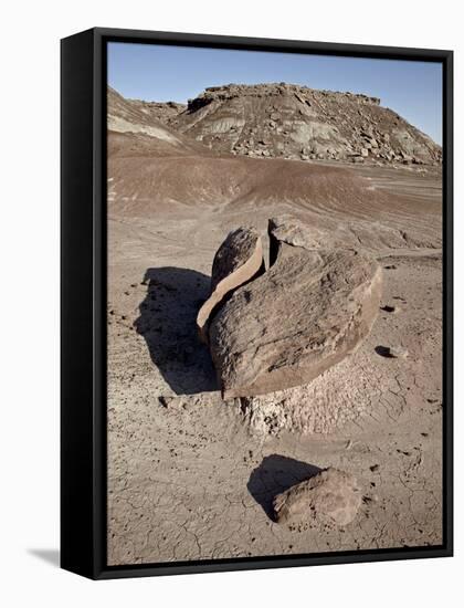 Boulder That Looks Like a Broken Heart Among the Badlands, Petrified Forest National Park, Arizona-James Hager-Framed Stretched Canvas