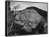 Boulder With Hill In Bkgd "Rocks At Silver Gate Yellowstone NP" Wyoming 1933-1942-Ansel Adams-Framed Stretched Canvas