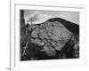 Boulder With Hill In Bkgd "Rocks At Silver Gate Yellowstone NP" Wyoming 1933-1942-Ansel Adams-Framed Art Print