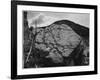 Boulder With Hill In Bkgd "Rocks At Silver Gate Yellowstone NP" Wyoming 1933-1942-Ansel Adams-Framed Art Print