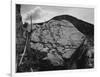 Boulder With Hill In Bkgd "Rocks At Silver Gate Yellowstone NP" Wyoming 1933-1942-Ansel Adams-Framed Art Print