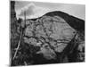 Boulder With Hill In Bkgd "Rocks At Silver Gate Yellowstone NP" Wyoming 1933-1942-Ansel Adams-Mounted Art Print