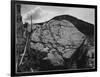 Boulder With Hill In Bkgd "Rocks At Silver Gate Yellowstone NP" Wyoming 1933-1942-Ansel Adams-Framed Art Print