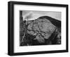 Boulder With Hill In Bkgd "Rocks At Silver Gate Yellowstone NP" Wyoming 1933-1942-Ansel Adams-Framed Art Print