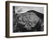 Boulder With Hill In Bkgd "Rocks At Silver Gate Yellowstone NP" Wyoming 1933-1942-Ansel Adams-Framed Art Print