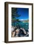 Boulders and cove at Sand Harbor State Park, Lake Tahoe, Nevada USA-Russ Bishop-Framed Photographic Print