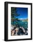 Boulders and cove at Sand Harbor State Park, Lake Tahoe, Nevada USA-Russ Bishop-Framed Photographic Print