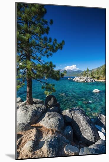 Boulders and cove at Sand Harbor State Park, Lake Tahoe, Nevada USA-Russ Bishop-Mounted Photographic Print