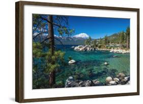 Boulders and cove at Sand Harbor State Park, Lake Tahoe, Nevada, USA-Russ Bishop-Framed Photographic Print