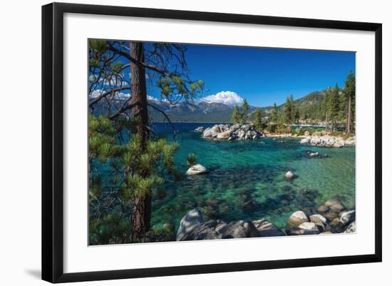 Boulders and cove at Sand Harbor State Park, Lake Tahoe, Nevada, USA-Russ Bishop-Framed Photographic Print