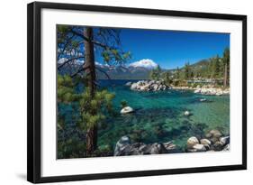 Boulders and cove at Sand Harbor State Park, Lake Tahoe, Nevada, USA-Russ Bishop-Framed Photographic Print