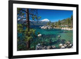 Boulders and cove at Sand Harbor State Park, Lake Tahoe, Nevada, USA-Russ Bishop-Framed Photographic Print