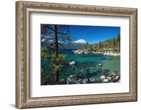 Boulders and cove at Sand Harbor State Park, Lake Tahoe, Nevada, USA-Russ Bishop-Framed Photographic Print