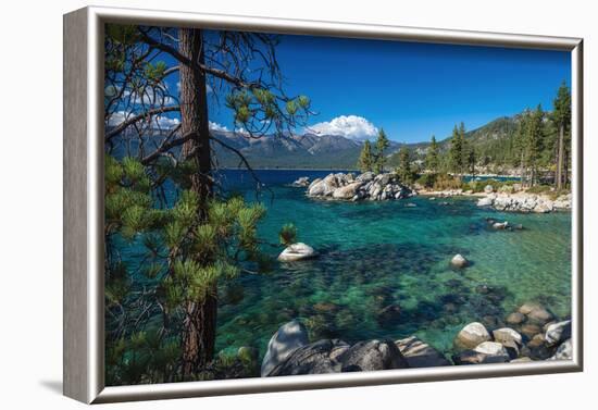 Boulders and cove at Sand Harbor State Park, Lake Tahoe, Nevada, USA-Russ Bishop-Framed Photographic Print