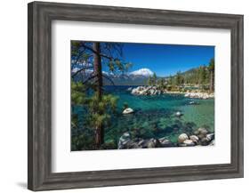 Boulders and cove at Sand Harbor State Park, Lake Tahoe, Nevada, USA-Russ Bishop-Framed Photographic Print