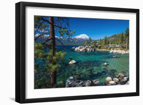 Boulders and cove at Sand Harbor State Park, Lake Tahoe, Nevada, USA-Russ Bishop-Framed Photographic Print