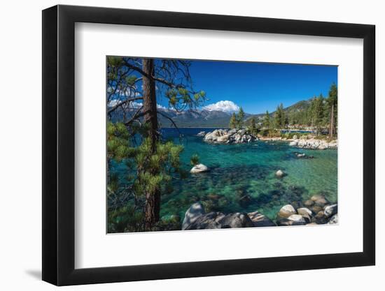 Boulders and cove at Sand Harbor State Park, Lake Tahoe, Nevada, USA-Russ Bishop-Framed Premium Photographic Print