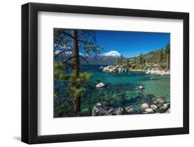 Boulders and cove at Sand Harbor State Park, Lake Tahoe, Nevada, USA-Russ Bishop-Framed Premium Photographic Print