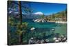 Boulders and cove at Sand Harbor State Park, Lake Tahoe, Nevada, USA-Russ Bishop-Stretched Canvas