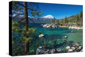 Boulders and cove at Sand Harbor State Park, Lake Tahoe, Nevada, USA-Russ Bishop-Stretched Canvas