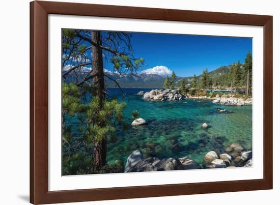 Boulders and cove at Sand Harbor State Park, Lake Tahoe, Nevada, USA-Russ Bishop-Framed Photographic Print