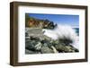 Boulders and Crashing Surf, Limekiln State Park, Big Sur, California, Usa-Russ Bishop-Framed Photographic Print