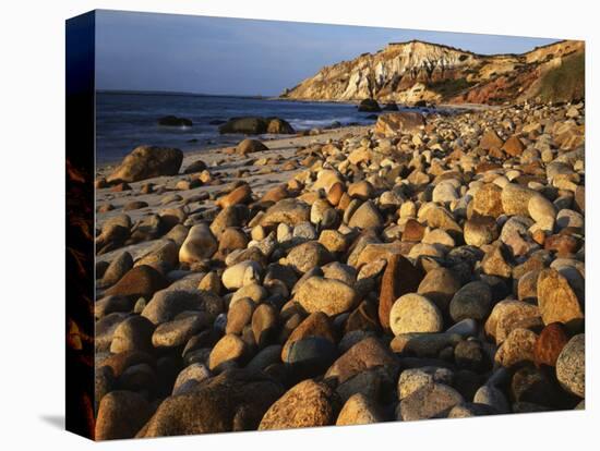 Boulders, Aquinnah (Gay Head) Cliffs, Martha's Vineyard, Massachusetts, USA-Charles Gurche-Stretched Canvas