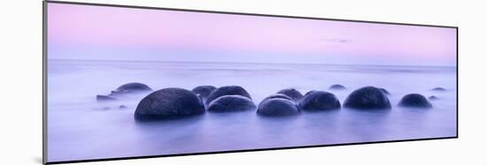 Boulders on the Beach at Sunrise, South Island, New Zealand-null-Mounted Photographic Print