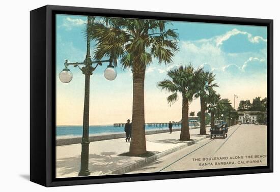 Boulevard along Beach, Santa Barbara, California-null-Framed Stretched Canvas
