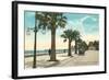 Boulevard along Beach, Santa Barbara, California-null-Framed Art Print