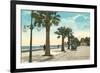 Boulevard along Beach, Santa Barbara, California-null-Framed Premium Giclee Print