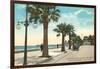 Boulevard along Beach, Santa Barbara, California-null-Framed Art Print