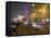 Boulevard along Vltava River and National Theatre, Prague, Czech Republic-Alan Klehr-Framed Stretched Canvas