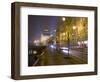 Boulevard along Vltava River and National Theatre, Prague, Czech Republic-Alan Klehr-Framed Photographic Print