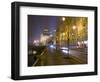 Boulevard along Vltava River and National Theatre, Prague, Czech Republic-Alan Klehr-Framed Photographic Print